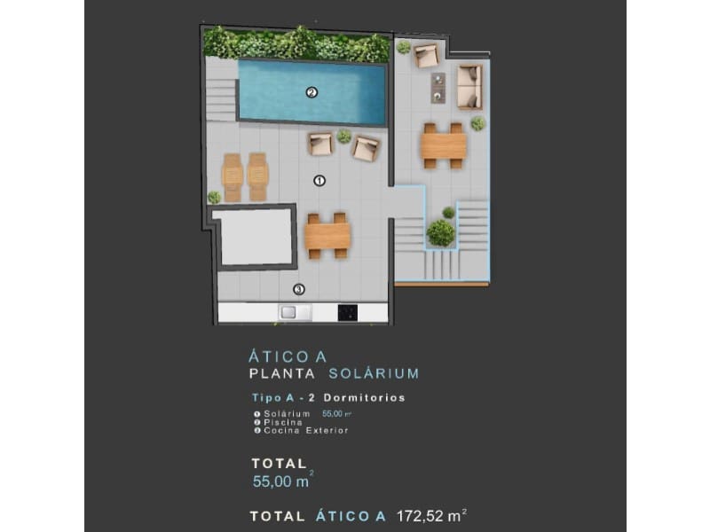 2 camera da letto Attico in vendita in Torrevieja con piscina - 412.000 € (Rif: 9630243)