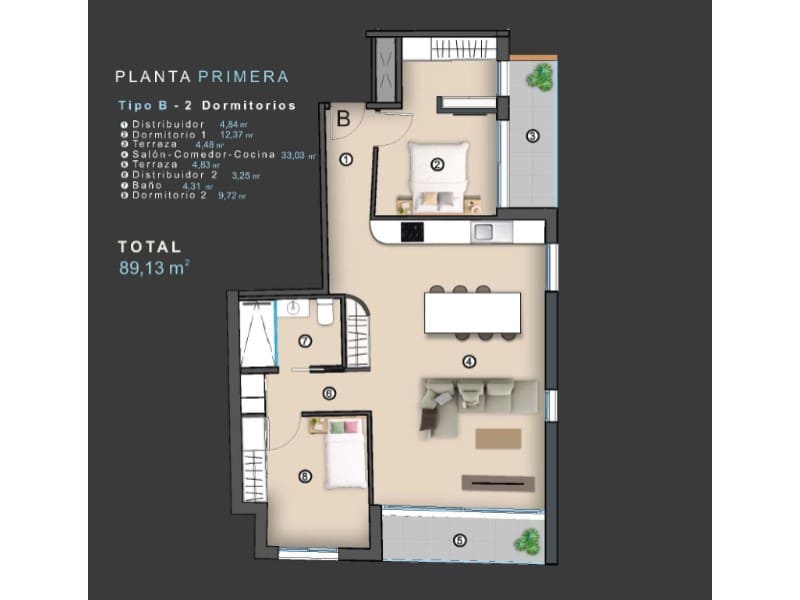 2 soverom Leilighet til salgs i Torrevieja - € 245 000 (Ref: 9630244)