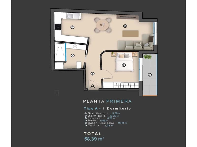 Apartamento de 1 habitación en Torrevieja en venta - 170.000 € (Ref: 9630245)