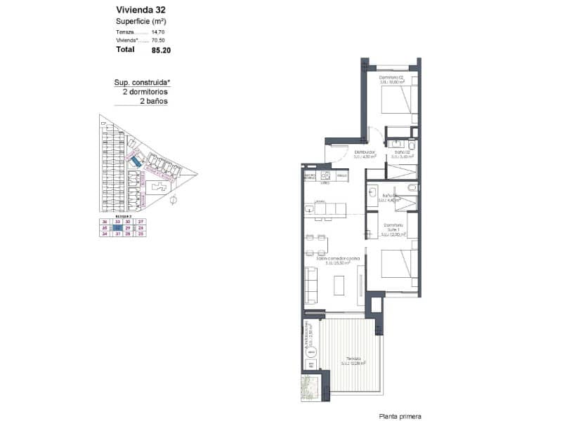 2 bedroom Apartment for sale in Los Alcazares with pool - € 299,000 (Ref: 9670385)