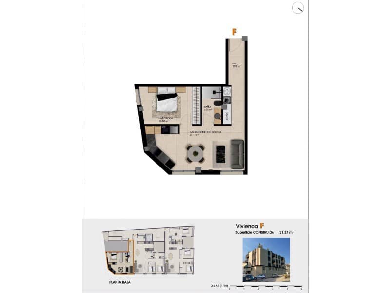 1 bedroom Apartment for sale in Catral with pool - € 113,000 (Ref: 9679764)