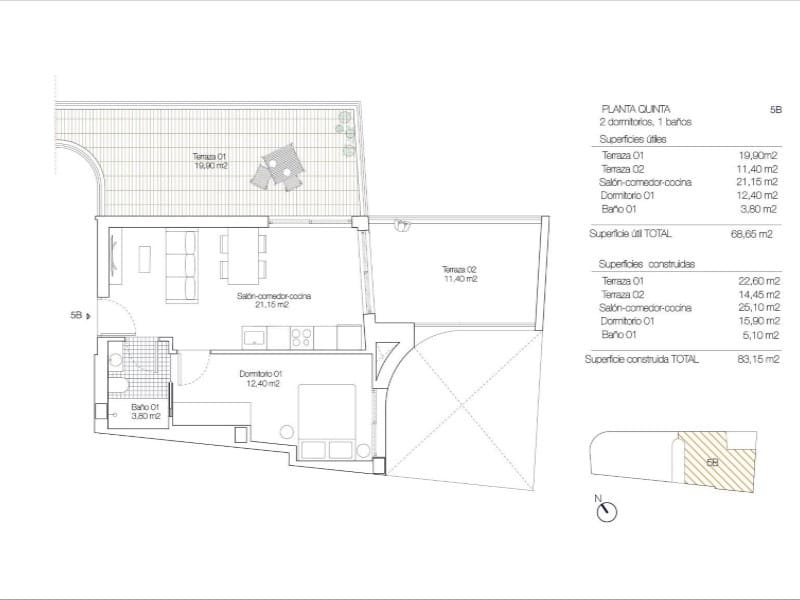 1 bedroom Penthouse for sale in Torrevieja with pool - € 425,950 (Ref: 9735493)