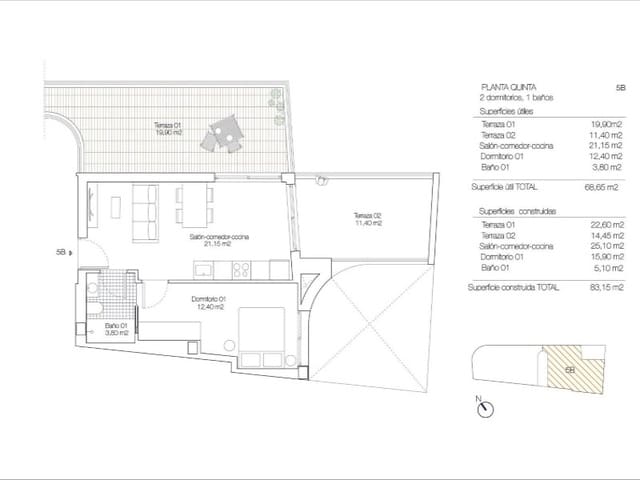 1 bedroom Penthouse for sale in Playa de los Locos, Torrevieja with pool - € 425,950 (Ref: 9735493)