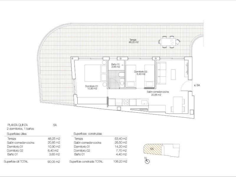 2 soverom Penthouse til salgs i Torrevieja med svømmebasseng - € 459 900 (Ref: 9735494)