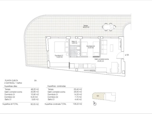 2 soverom Penthouse til salgs i Playa de los Locos, Torrevieja med svømmebasseng - € 459 900 (Ref: 9735494)