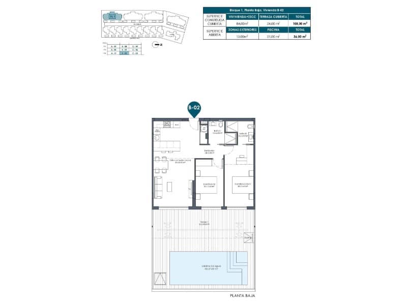 Apartamento de 2 habitaciones en Los Alcázares en venta con piscina - 318.000 € (Ref: 9735498)