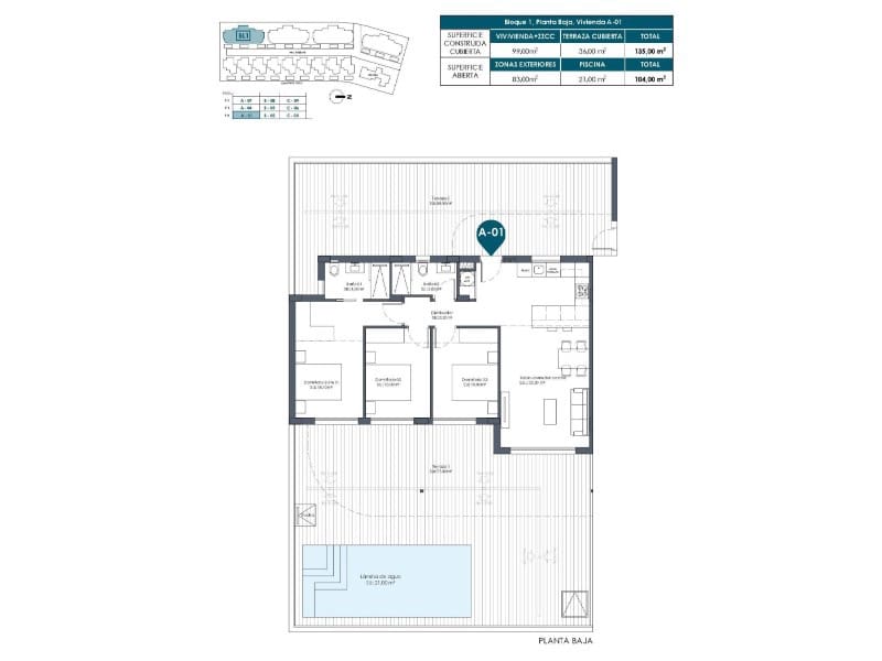 3 chambre Appartement à vendre à Los Alcazares avec piscine - 408 000 € (Ref: 9735499)