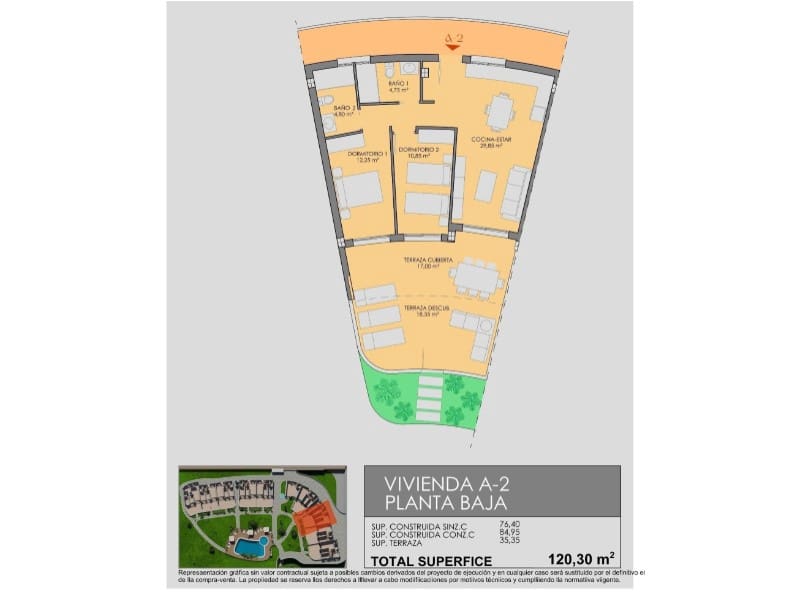 2 bedroom Apartment for sale in Los Alcazares with pool - € 299,900 (Ref: 9735505)