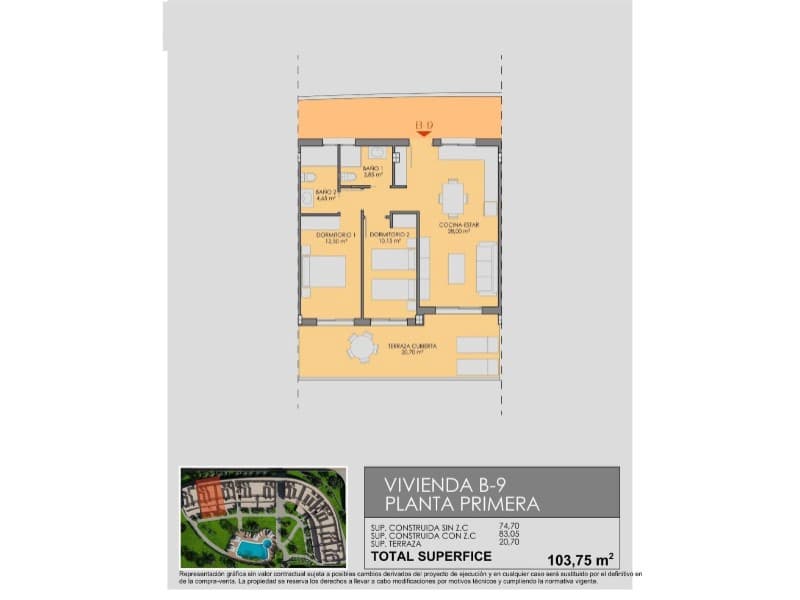 Apartamento de 2 habitaciones en Los Alcázares en venta con piscina - 269.900 € (Ref: 9735507)