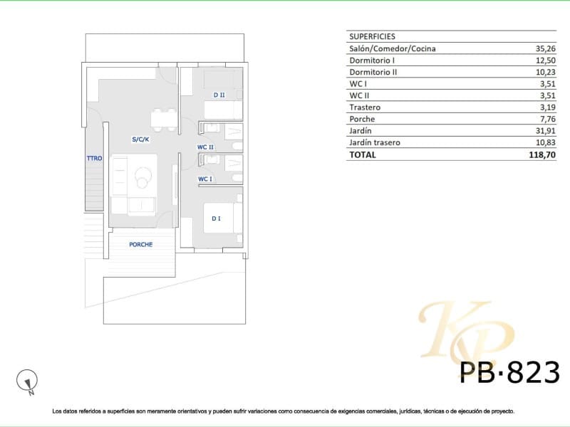 2 Zimmer Bungalow zu verkaufen in San Miguel de Salinas mit Pool - 219.900 € (Ref: 9772959)