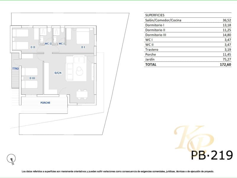 3 slaapkamer Bungalow te koop in San Miguel de Salinas met zwembad - € 264.900 (Ref: 9772960)