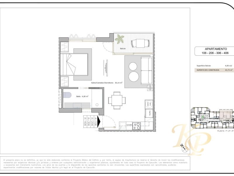 Lejlighed til salg i Lo Pagan med swimmingpool - € 149.900 (Ref: 9804225)