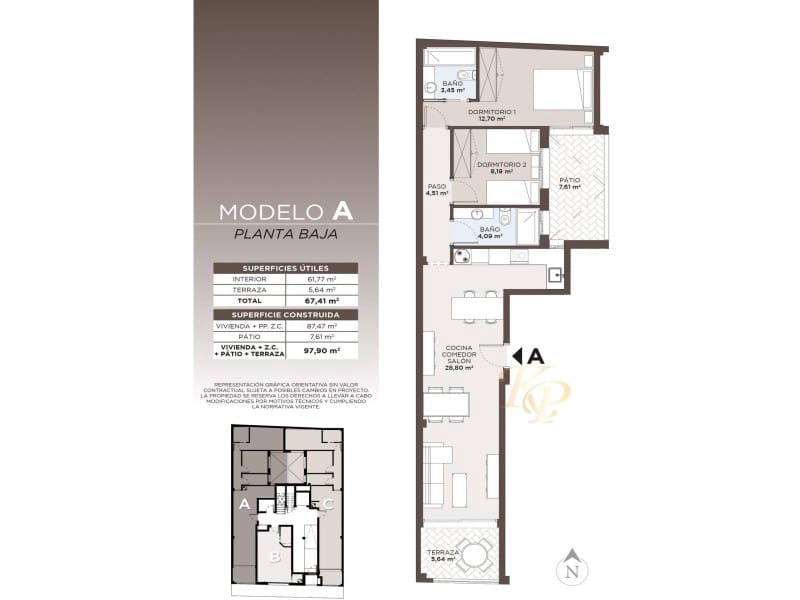2 Zimmer Apartment zu verkaufen in Torrevieja mit Pool - 250.000 € (Ref: 9815803)
