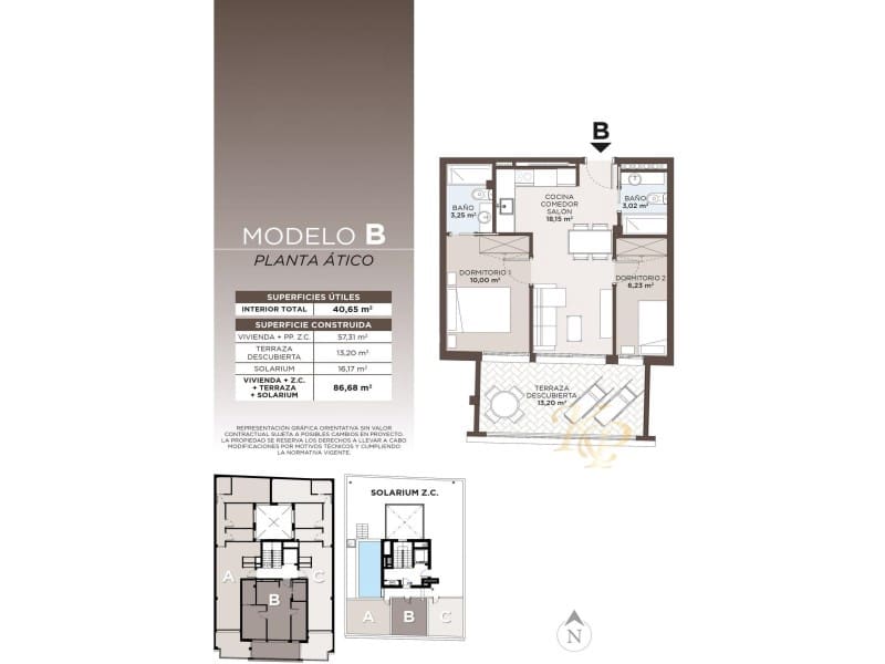 2 Zimmer Penthouse zu verkaufen in Torrevieja mit Pool - 310.000 € (Ref: 9815805)