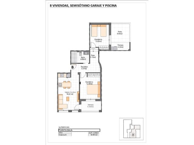 2 quarto Apartamento para venda em Los Cuarteros, San Pedro del Pinatar com piscina - 283 400 € (Ref: 9836497)