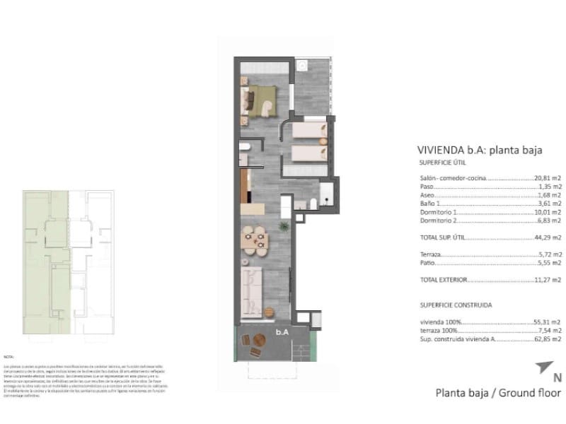 2 sypialnia Apartament na sprzedaż w Torre de la Horadada z basenem - 295 900 € (Ref: 9876030)