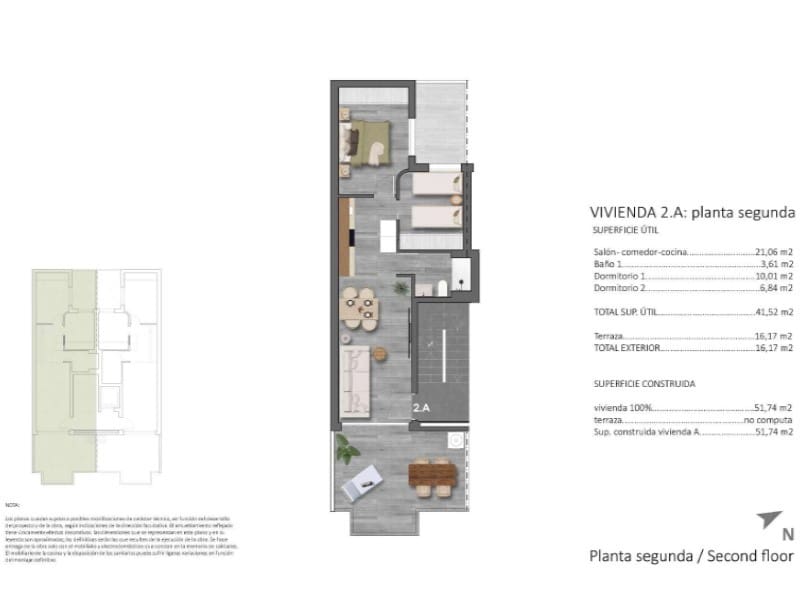2 slaapkamer Penthouse te koop in Torre de la Horadada met zwembad - € 350.000 (Ref: 9876031)