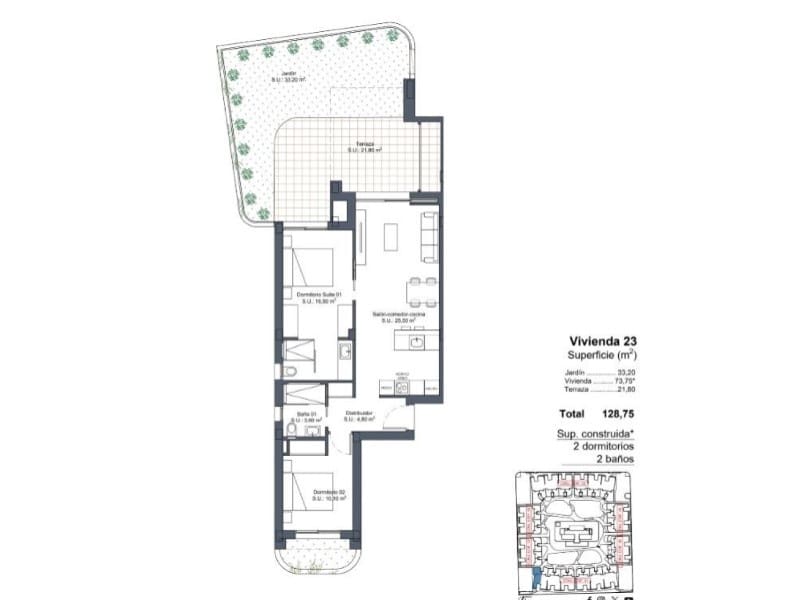 2 quarto Bungalow para venda em Rojales com piscina - 364 000 € (Ref: 9891994)