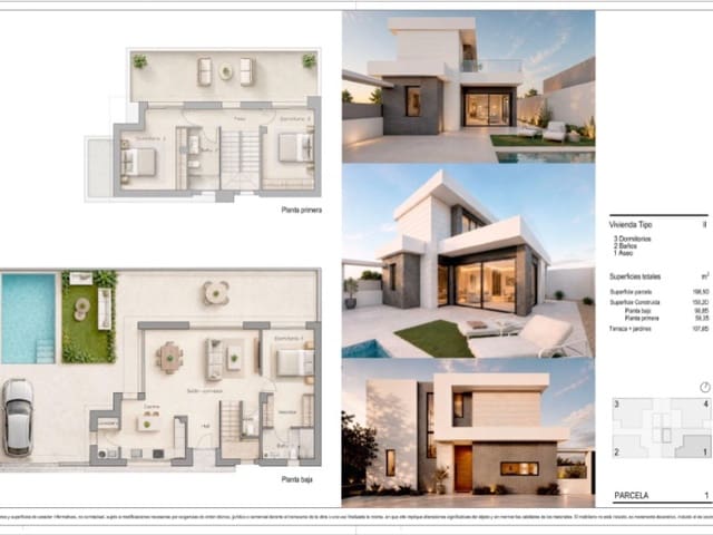 3 makuuhuone Huvila myytävänä paikassa Pilar de la Horadada ciudad, Pilar de la Horadada mukana uima-altaan - 495 000 € (Ref: 9894150)
