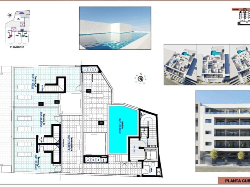 3 makuuhuone Kattohuoneisto myytävänä paikassa Torrevieja mukana uima-altaan - 469 000 € (Ref: 9907013)