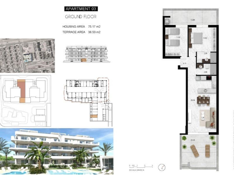 2 soverom Leilighet til salgs i Orihuela Costa med svømmebasseng - € 369 000 (Ref: 9998521)