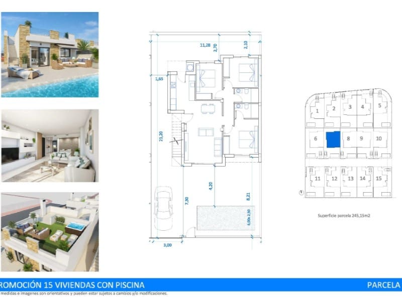 3 soverom Villa til salgs i San Fulgencio med svømmebasseng - € 395 000 (Ref: 9998533)