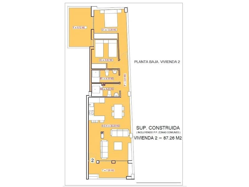 2 soverom Leilighet til salgs i Torrevieja med svømmebasseng - € 252 150 (Ref: 9998542)