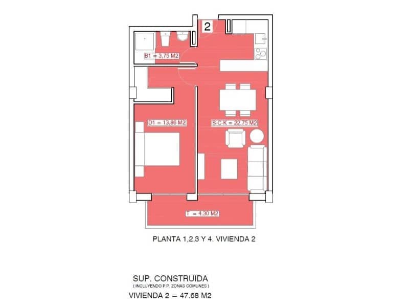 1 soverom Leilighet til salgs i Torrevieja med svømmebasseng - € 164 496 (Ref: 9998543)