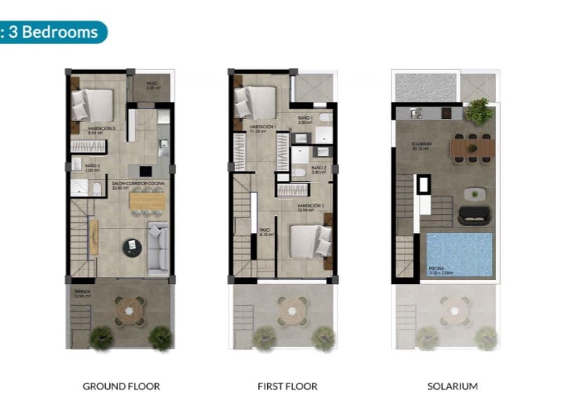 Casa de 3 habitaciones en Dolores en venta con piscina - 306.000 € (Ref: 9998546)