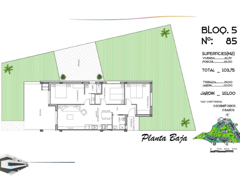 3 quarto Apartamento para venda em Guardamar del Segura com piscina - 252 000 € (Ref: 9998549)