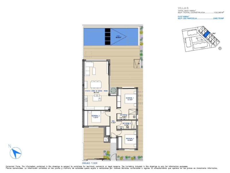 3 chambre Villa/Maison à vendre à Los Alcazares avec piscine - 645 000 € (Ref: 9998553)