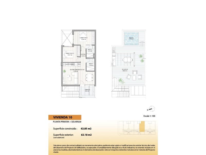 2 slaapkamer Bungalow te koop in San Pedro del Pinatar met zwembad - € 329.900 (Ref: 9998554)