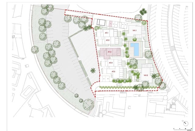 3 soverom Kjedet enebolig til salgs i La Manga Club, Cartagena med svømmebasseng - € 450 000 (Ref: 10003826)