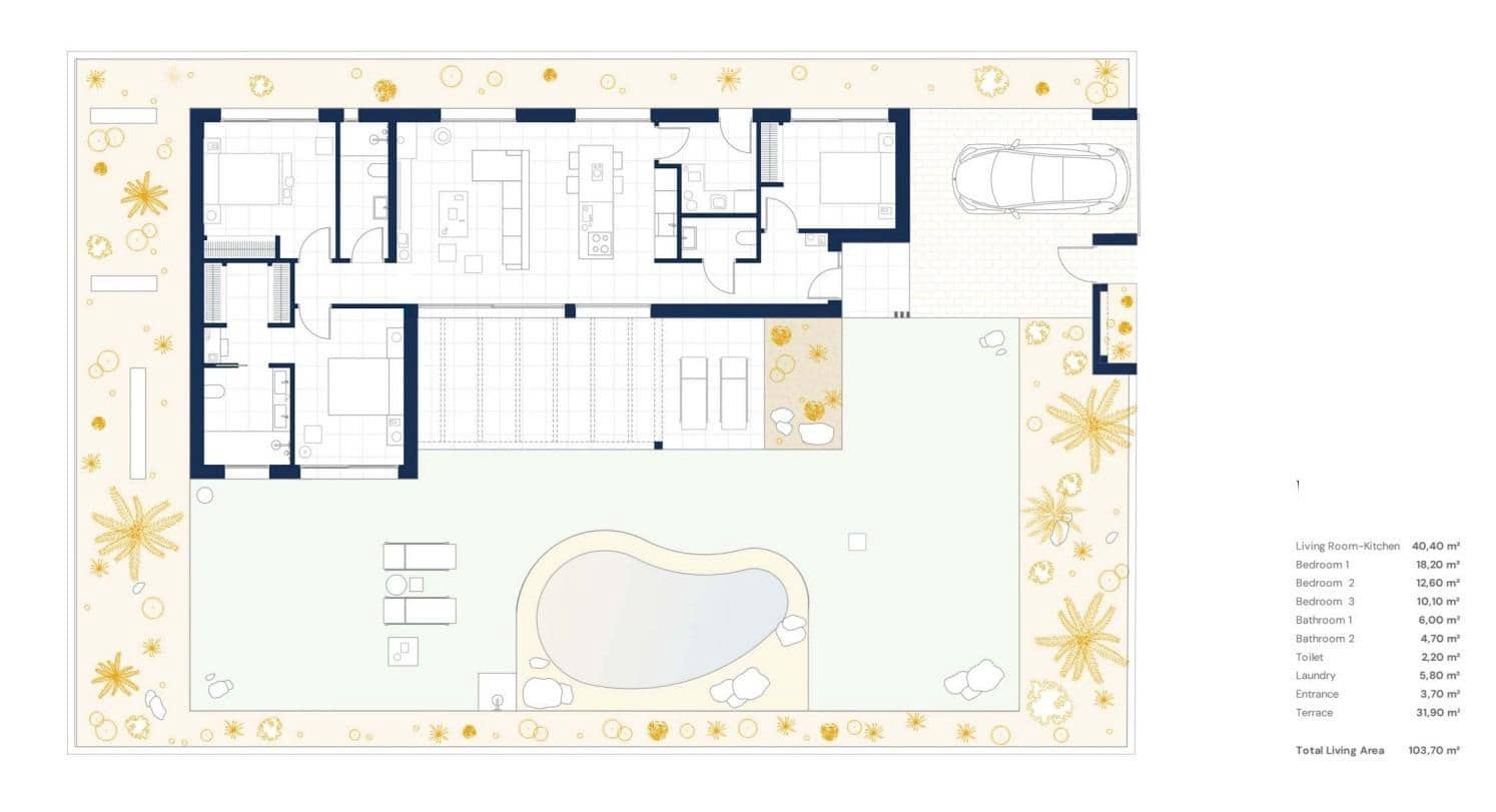 3 makuuhuone Huvila myytävänä paikassa Banos y Mendigo mukana uima-altaan - 479 000 € (Ref: 10009230)