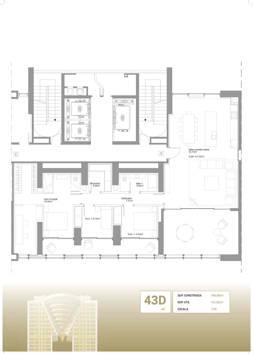 3 camera da letto Appartamento in vendita in Benidorm con piscina garage - 1.265.000 € (Rif: 6900120)