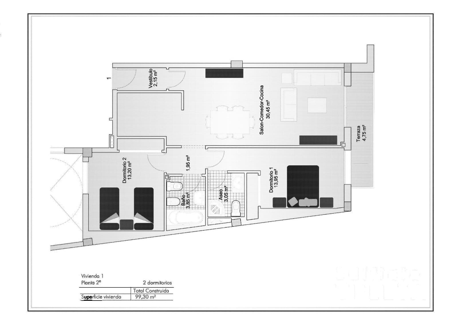 2 chambre Appartement à vendre à San Miguel de Salinas avec piscine garage - 165 000 € (Ref: 6996649)