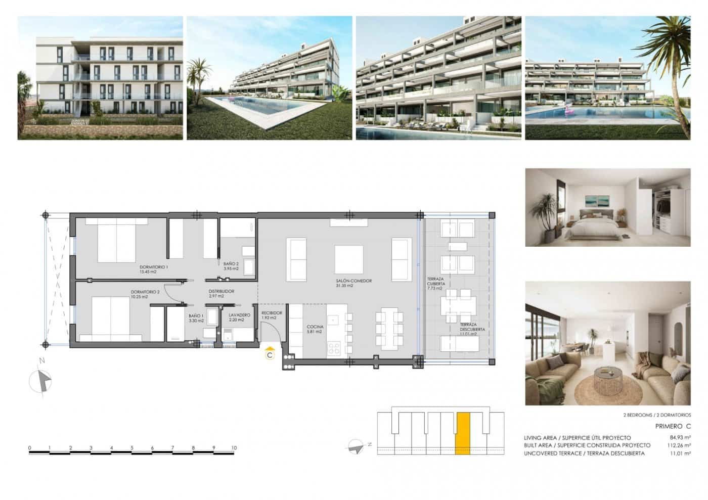 2 slaapkamer Appartement te koop in Mar de Cristal met zwembad - € 260.000 (Ref: 7136945)
