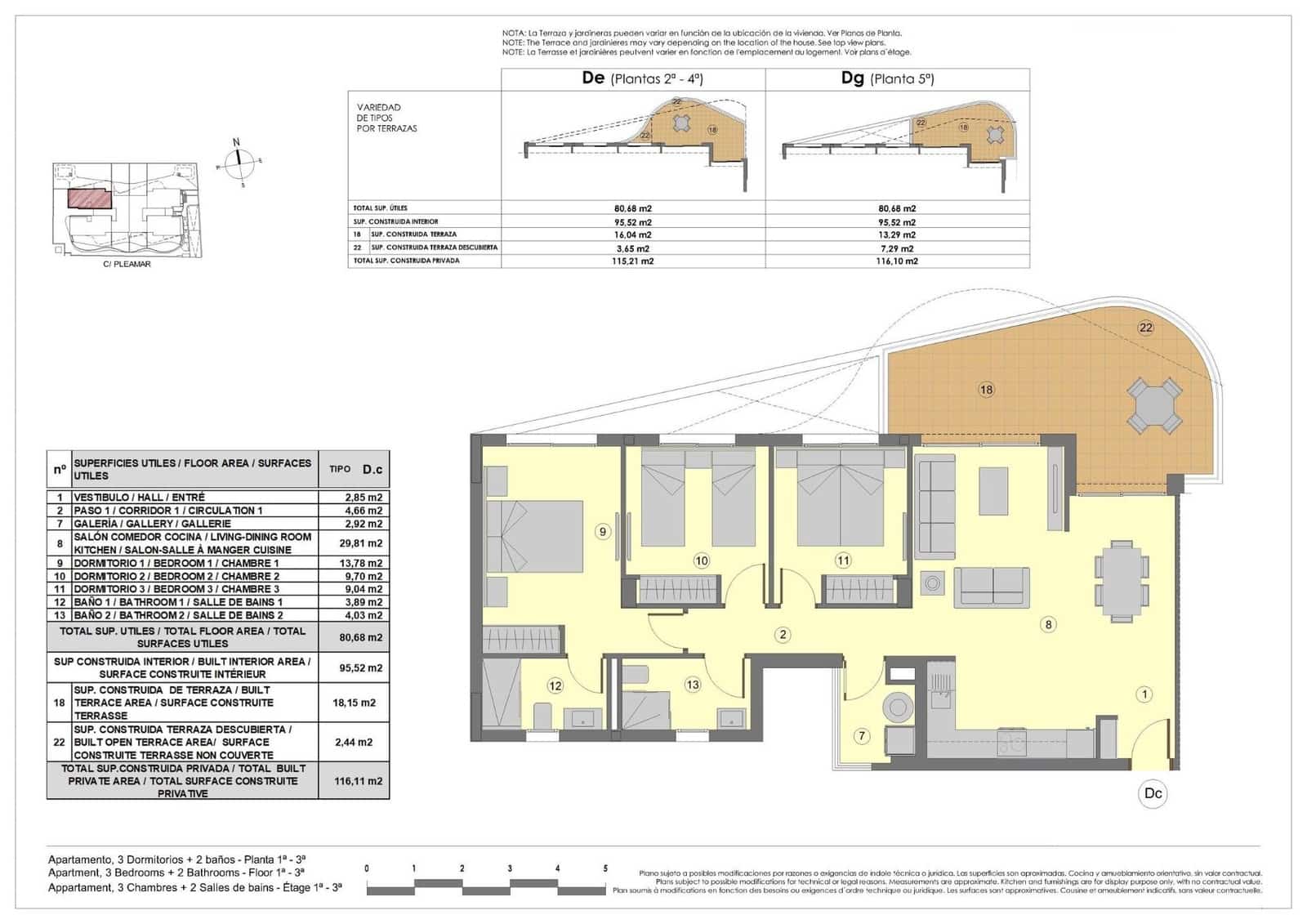 3 bedroom Penthouse for sale in Punta Prima with pool - € 412,000 (Ref: 7301314)