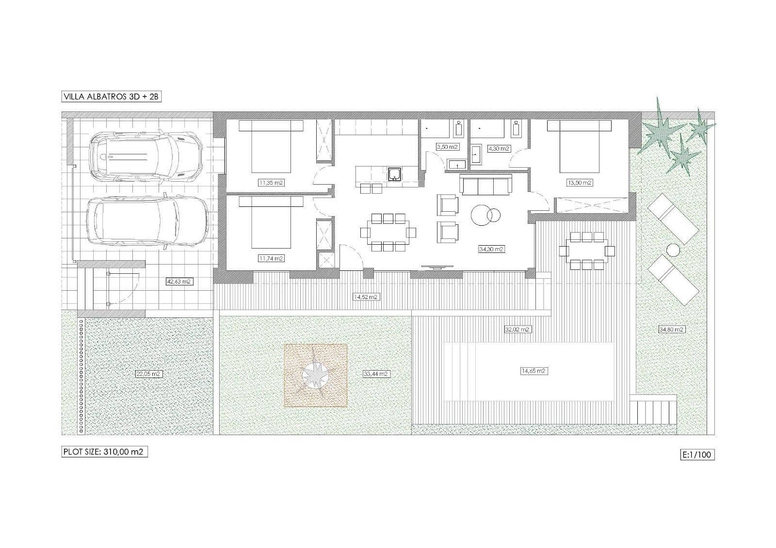 3 soverom Villa til salgs i Finestrat med svømmebasseng - € 459 000 (Ref: 7449595)