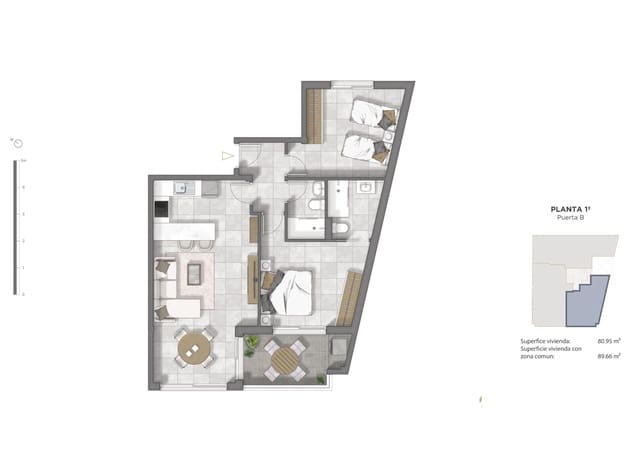 2 camera da letto Appartamento in vendita in Guardamar del Segura con piscina - 269.000 € (Rif: 7726367)