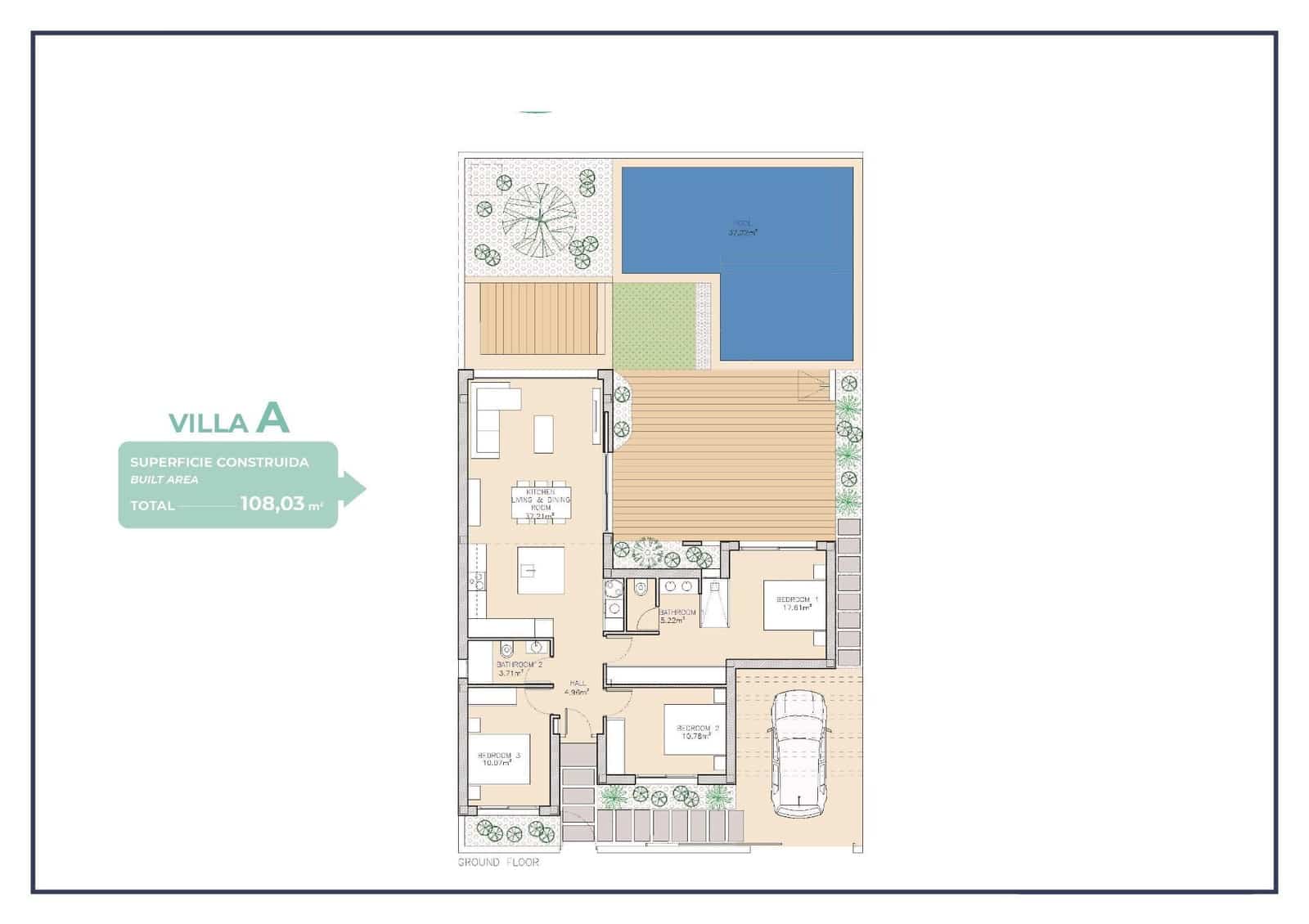 3 bedroom Villa for sale in Los Alcazares with pool - € 599,000 (Ref: 7735716)