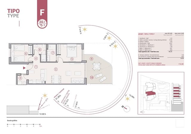 2 soverom Leilighet til salgs i Manzanera - Tosal, Calpe / Calp med svømmebasseng garasje - € 479 000 (Ref: 7874994)