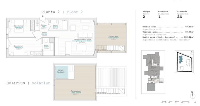 2 soverom Penthouse til salgs i El Vergel / Verger med svømmebasseng - € 370 000 (Ref: 7987755)
