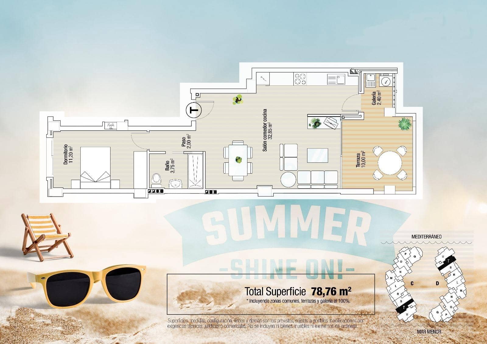 1 camera da letto Appartamento in vendita in La Manga del Mar Menor con piscina - 205.033 € (Rif: 8017809)