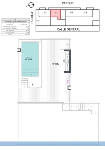 2 makuuhuone Huoneisto myytävänä paikassa Benijófar mukana uima-altaan 
autotalli - 435 000 € (Ref: 8101571)