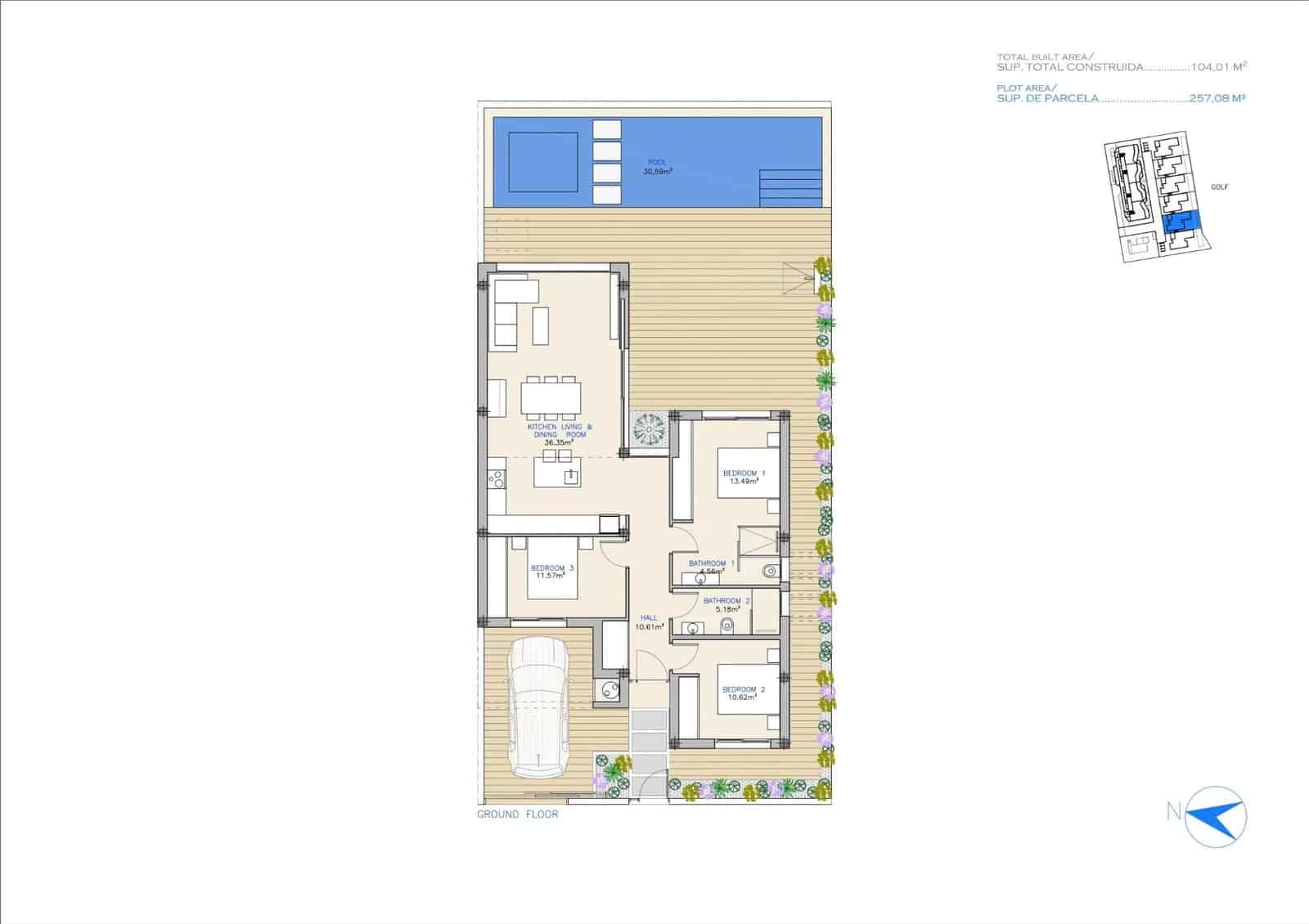 3 slaapkamer Villa te koop in Los Alcazares met zwembad - € 579.000 (Ref: 8570693)