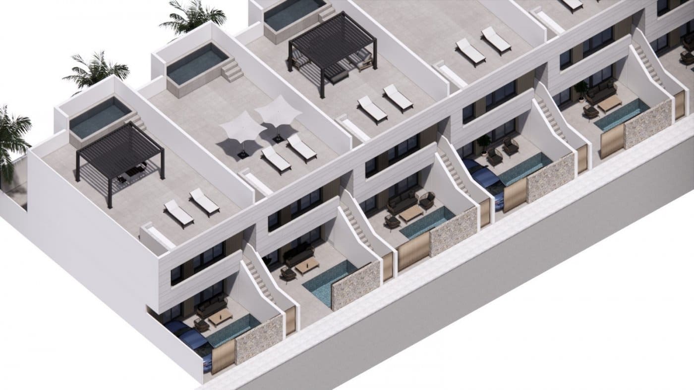 2 sypialnia Bungalow na sprzedaż w Santiago de la Ribera z basenem - 270 000 € (Ref: 8612515)