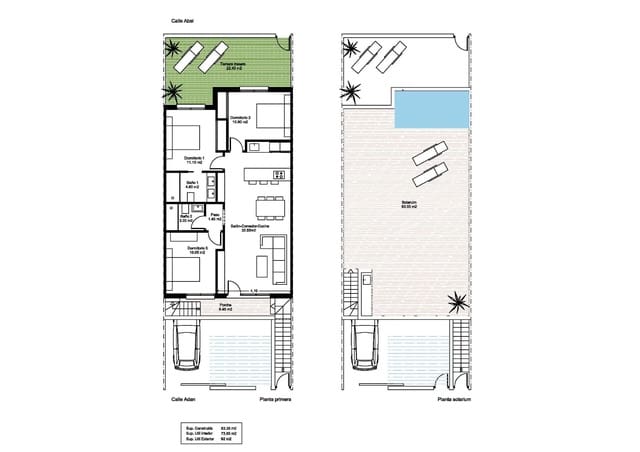 2 slaapkamer Bungalow te koop in Santiago de la Ribera, San Javier met zwembad - € 270.000 (Ref: 8612515)