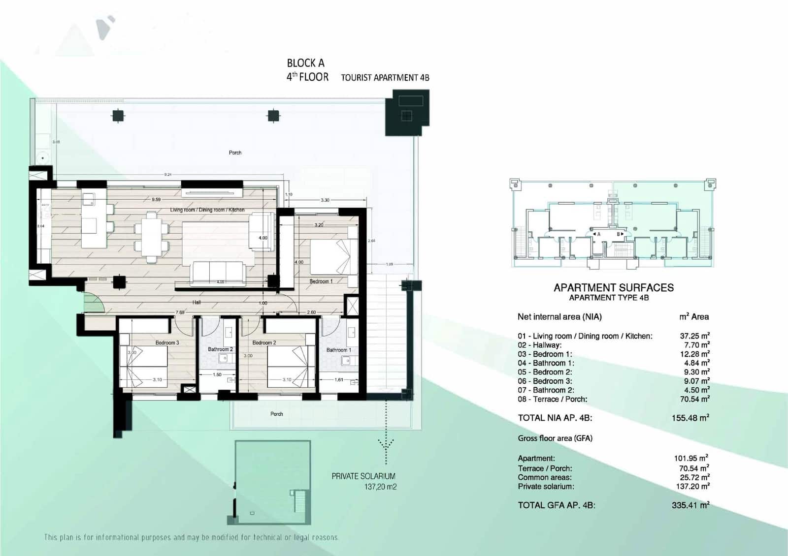 3 chambre Penthouse à vendre à Los Narejos avec piscine - 419 900 € (Ref: 8666564)