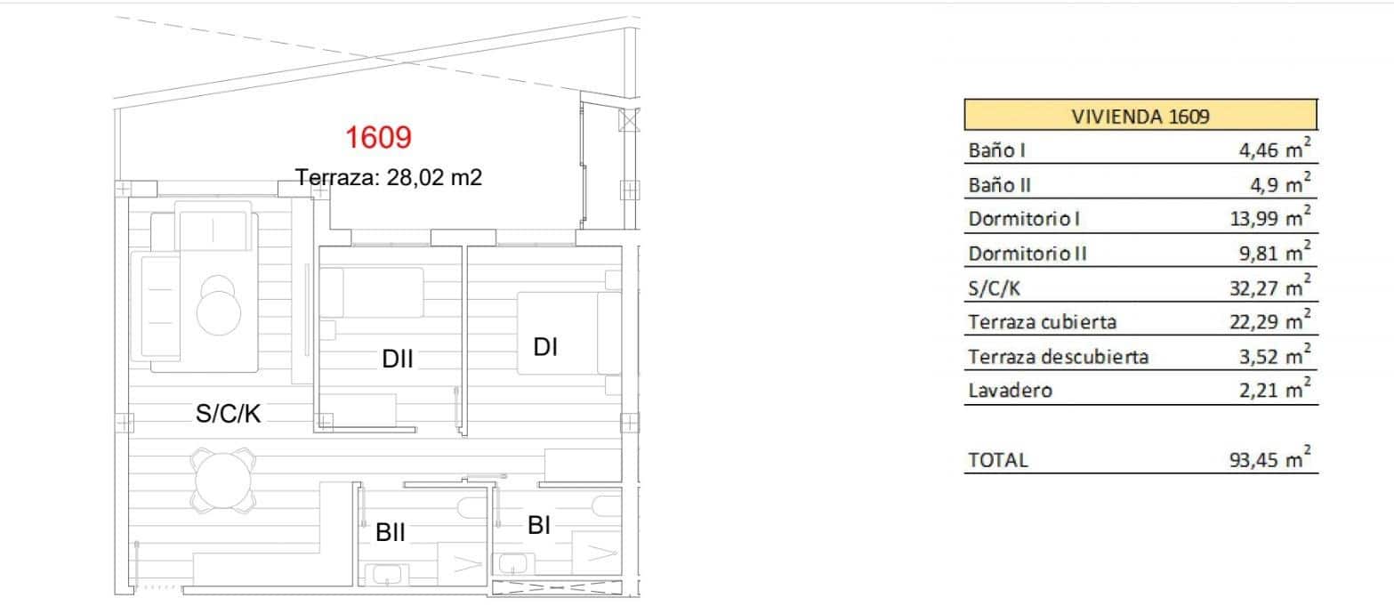2 soveværelse Penthouse til salg i San Miguel de Salinas med swimmingpool - € 196.900 (Ref: 8728094)